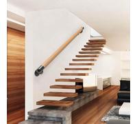 Pasamanos de madera para interiores para escaleras: 120cm 150cm 180cm 2m 3m 4m 6m, barandilla de seguridad para escaleras de pared para el hogar jardín pasillo lofts(210cm)