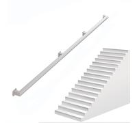 Pasamanos de metal cuadrado blanco para uso en interiores y exteriores, barandilla de seguridad duradera para baño y pasillo, soporte seguro para escaleras y escalones, pasamanos elegante y funcional