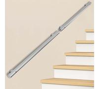 Pasamanos de metal de 30 a 600 cm, soporte de pared para escaleras, pasamanos de tubo redondo para interiores y exteriores, acero inoxidable.(150cm)