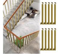 Pasamanos de Metal de Montaje Lateral,Barandilla de Escalera Con Soporte de Ángulo Plano Y Ajustable de 270°,Pasamanos Escalera,Barandilla Escalera Para Cubierta,Balcón(Size:95cm/37.4in,Color:10 Pack)