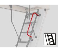 Pasamanos de metal derecho, izquierdo 468 mm para escalera de suelo OMAN rojo