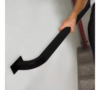 Pasamanos de Metal Negro, Moderno pasamanos para escaleras, Interior y Exterior, Barra de Seguridad para escaleras, Montaje en Pared, Tubo Cuadrado Industrial (tamaño: 80 cm)