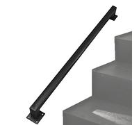 Pasamanos de metal negro para escalera, pasamanos de metal negro para escaleras, montaje en pared, vallas interiores, toalleros, para adultos, niños, personas mayores, barra de agarre para bares