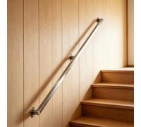 Pasamanos de metal para escaleras, 1m 1,5m 2m 3m 5m 6m Barandilla de escalera moderna, barra de agarre de soporte de seguridad montada en la pared para interiores y exteriores(0.6m)