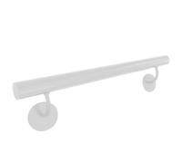 Pasamanos de pared blanco de tubo de hierro redondo de 32 mm para escaleras interiores y exteriores, barra de seguridad antideslizante, fácil de instalar.(60cm)