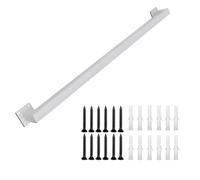 Pasamanos De Pared para Ancianos, Capacidad 227 Kg, 30-600 Cm, Riel De Seguridad para Baño, Tubo Cuadrado Metálico Estilo Industrial(White,180cm/6ft)