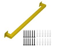 Pasamanos De Pared para Ancianos, Capacidad 227 Kg, 30-600 Cm, Riel De Seguridad para Baño, Tubo Cuadrado Metálico Estilo Industrial(Gold,300cm/9.8ft)