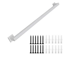 Pasamanos De Pared para Ancianos, Capacidad 227 Kg, 30-600 Cm, Riel De Seguridad para Baño, Tubo Cuadrado Metálico Estilo Industrial(White,600cm/19.6ft)