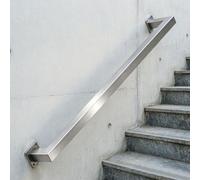 Pasamanos de pared para escaleras｜Barandilla de escaleras industriales Pasamanos 3pies 5pies 6pies 7pies Varilla de soporte de seguridad｜Pasamanos de escalera de tubo de acero inoxidable(540cm)