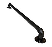 Pasamanos de pared para interiores y exteriores, barandilla de hierro forjado negro para terrazas, soporte de barandilla de escalera, diseño elegante para seguridad y estilo