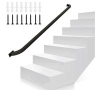 Pasamanos de seguridad de 60 cm para escaleras, barra de agarre tubular para interiores y exteriores, juego completo con soportes, soporte de barandilla segura, fácil instalación, solución de