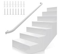 Pasamanos de seguridad de 60 cm para escaleras interiores y exteriores, juego completo con soportes de montaje y soporte para pies, fácil instalación para escaleras y puertas