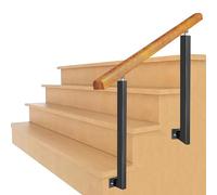 Pasamanos de transición para escalones Exteriores o escaleras Interiores, pasamanos de Montaje Lateral Ajustable en ángulo de 270° para escaleras de hormigón o Madera, Barra de Soporte de se