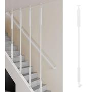 Pasamanos De Tubería For Escaleras Interiores: Postes De Barandilla De Escaleras, Marco De Metal Reforzado Con Husillo De Cubierta De Metal, For Escaleras, Porches(White,50cm/19.7in/1.6ft)
