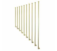 Pasamanos de Tubo Cuadrado Dorado, barandilla de Hierro Forjado para Techo y Pared, Ideal para decoración de Casas, Villas, Jardines y hoteles, Barra de Apoyo Antideslizante para escaleras.(80cm)