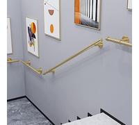 Pasamanos dorado para escaleras - Kit completo, pasamanos de escalera Pasamanos montados en la pared Pasamanos para escalones Lofts Bar Escaleras Barandilla Pasamanos 1FT - 20FT ( Size : 150cm )