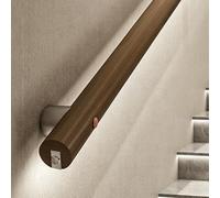 Pasamanos Escalera Barandilla de Escalera de Madera con Iluminación LED Activada por Movimiento, Pasamanos de Seguridad de Bajo Voltaje (24 V) para Hogares, Hoteles(133in/337.8cm)