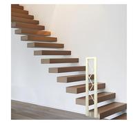 pasamanos escalera Barandilla de escalera decorativa en forma de U, montaje lateral, barandilla de escalera sencilla y moderna for cubierta de ático de Villa de Hotel familiar madera(Weiß,100cm)