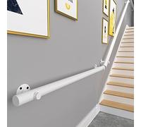 Pasamanos Escalera Barandilla de Escalera Sin Barreras de Madera, Barra de Apoyo de Seguridad Montada en la Pared Rústica para el Desván del Porche de la Casa, Barandillas de Escalera Esquina Redonda