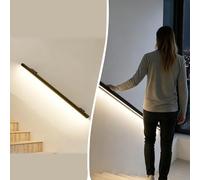 Pasamanos Escalera Barandilla LED con Iluminación Cálida para Escaleras Interiores, Barandillas con Sensor Movimiento, Barra Apoyo Luminosa Ambiental Escaleras(Right Top,2ft/0.6m)