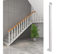 Pasamanos Escalera Barandillas Escaleras blancas Barandilla Columna Husillo Montaje lateral, Sistema de barandilla de porche de cubierta Ajustable DIY Escalera Pasamanos Baranda Pilar Balaustres con k