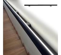 Pasamanos Escalera Led 60 90 122 152 183 213 244 cm, Iluminación Superior para Pasamanos de Escalera de Uso Rudo (Luz Blanca Cálida), Barandilla LED(Left,505cm/16.6ft)