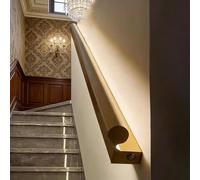 Pasamanos Escalera Led Pasamanos de Escalera Estilo Industrial (Tubería) con Tira LED, Pasamanos Metálico de Pared con Dos Sensores de Movimiento, Barandilla de Escalera Moderna(Right,17ft/518cm)