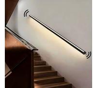 Pasamanos Escalera Led Pasamanos para Escaleras con Iluminación y Dos Sensores, Barandilla de Escalera con Conexión Eléctrica Fija, 60 122 183 244 305 366 488 549 610 cm(Left,11.2ft/341cm)