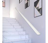 Pasamanos Escalera Madera, Pasamanos de escalera de madera con soportes de metal, montado en la pared barandilla pasamanos con el hardware de montaje completo, pasillo varilla de soporte