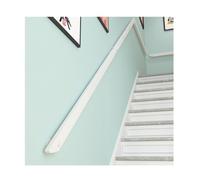 pasamanos escalera Pasamanos de escalera de madera maciza adecuados for pasillos y áticos. Se pueden instalar tanto en el lado izquierdo como en el derecho. inoxidable(Weiß,50cm)