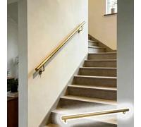 Pasamanos Escalera Pasamanos de Escalera en Acabado Dorado de Lujo Ligero, Pasamanos para Pasillos de Villas, Corredores, Porches, Hoteles y Restaurantes, Barandilla(18.8ft/5.7m)