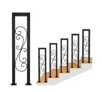 pasamanos escalera Pasamanos modernos en forma de U, barandilla decorativa industrial for escaleras, postes de soporte antideslizantes de seguridad for interiores y exteriores madera(75cm)