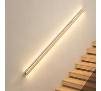 Pasamanos Escalera Pasamanos para Escaleras con Iluminación y Sensor de Movimiento, Pasamanos de Seguridad Iluminado, Barandilla Escalera Soporte Minimalista(Left Wood,5.2ft/1.6m)