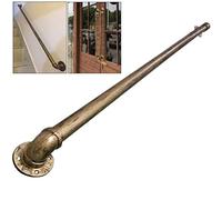 Pasamanos Industrial de Hierro Forjado para Escaleras Escalones de barandilla de barandilla, Pasamanos de Escaleras de Bronce Vintage para niños Mayores discapacitados Seguridad Interior Exterior (Tam