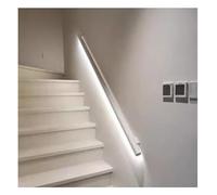 Pasamanos LED con luz montada en la pared barra de seguridad para escaleras interior/exterior Treppengeländer 1,5 m pasamanos de pared para un apoyo seguro (blanco)