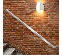 Pasamanos Metálico Industrial 1FT 2FT 8FT 10FT 20FT Montaje Pared Robusto Acero Inoxidable Barandilla Escalera para plomo directo puerta de escalera, entrada casa sótano(270cm)