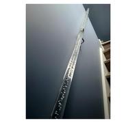 Pasamanos moderno de acrílico transparente for escaleras interiores, con soportes de metal y tapas finales for soporte(Silver,680cm)