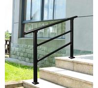 Pasamanos moderno para exteriores, pasamanos de transición para escalones de hormigón o madera, pasamanos de seguridad ajustable y antideslizante, con soporte para manos.(B,150cm/59inch)