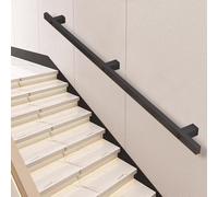 Pasamanos modernos para escaleras, barandilla de escalera antideslizante para soporte de montaje en pared interior y exterior, pasamanos de escalera negro mate para decoración del hogar(400cm)