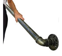 Pasamanos montados en la pared Barandilla de hierro forjado Pasamanos para escaleras Interiores y exteriores Bar Barra para pies, Lofts Hogar Baño Balaustres Pasamanos, Bronce ( Size : 100cm )