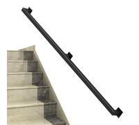 Pasamanos negros para escaleras - 30cm 2.4cm 3m 4m Barandilla de escalera Barandilla de escalera de hierro forjado de metal Pasamanos Pasamanos de seguridad para montaje en pared(Negro,30cm)