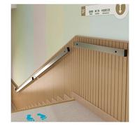 pasamanos para escalera Pasamano De Acero Inoxidable For Exteriores E Interiores, Pasamano De Pared, Barra De Apoyo madera(Silver,180cm)