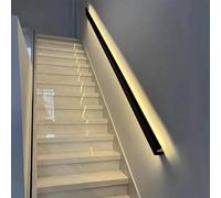 pasamanos para escalera Pasamano LED, kit de barandilla con iluminación LED de aluminio luminiscente for y pasillos. madera(Switch)