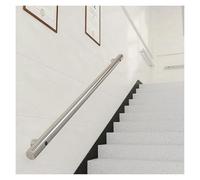 pasamanos para escalera Pasamanos de acero inoxidable for escaleras, kit de pasamano con barra de soporte antideslizante for interiores y hogares, barandilla de 30-500 cm. madera(150cm)
