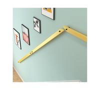 pasamanos para escalera Pasamanos de escalera de madera maciza adecuados for pasillos y áticos. Se pueden instalar tanto en el lado izquierdo como en el derecho. madera(Geel,50cm)