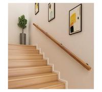 pasamanos para escalera Pasamanos de madera de 30-600 cm con soportes for escaleras, barra de apoyo contra la pared for personas mayores y niños en lofts. madera(120cm)