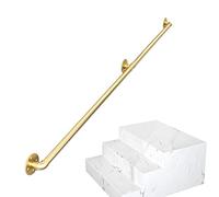 Pasamanos para escaleras, barandilla de escalera para interiores y exteriores, pasamanos de tubo dorado de 1 a 20 pies, con soporte para escaleras, mango antideslizante para discapacitados, 270 cm