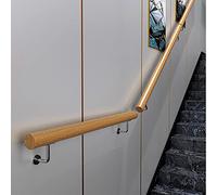 Pasamanos para escaleras de 30 a 600 cm, de madera maciza, para el hogar contra la pared, para interiores, loft, ancianos, pasamanos, pasamanos, barra de soporte