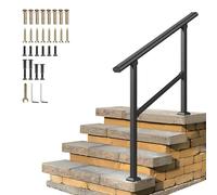 Pasamanos para escaleras exteriores, pasamanos de escalera ajustable para jardín, pasamanos de transición, de 2 a 4 escalones, antideslizante, de seguridad, para entrada(A,100cm/40inch)