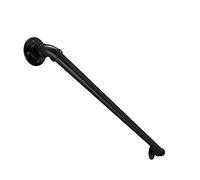 Pasamanos para escaleras interiores y exteriores, contra la pared, para interiores, villa, loft, pasillo, pasamanos, barandillas de escalera de hierro forjado de metal negro para pared exterior